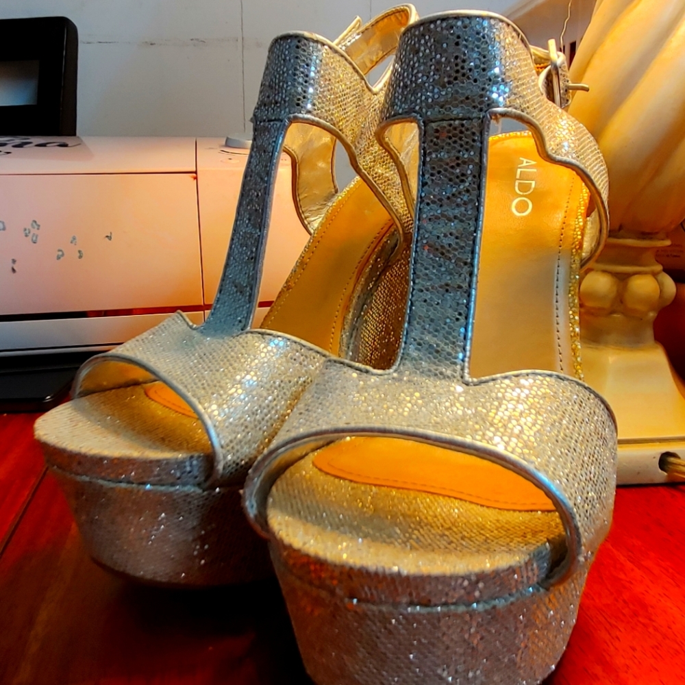 Glitter Aldo Wedges